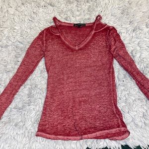 derek heart red long sleeve shirt
